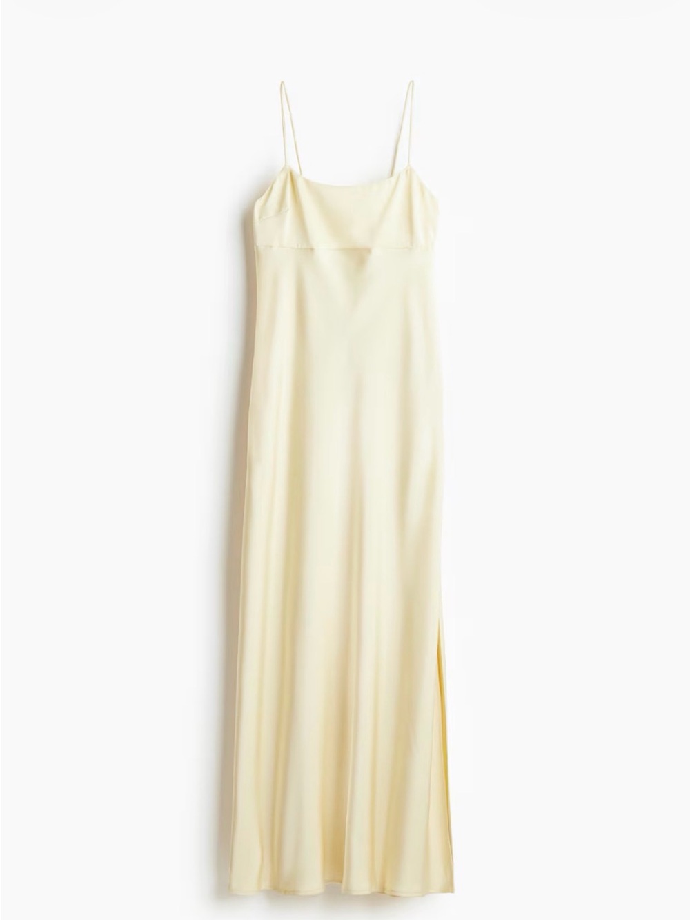 NWT Butter yellow satin slip dress
